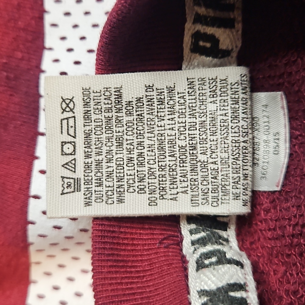 VS PINK Burgundy Maroon Tie Dye Crewneck Long Sleeve Tee (Oversized Fit) - Picture 7 of 7